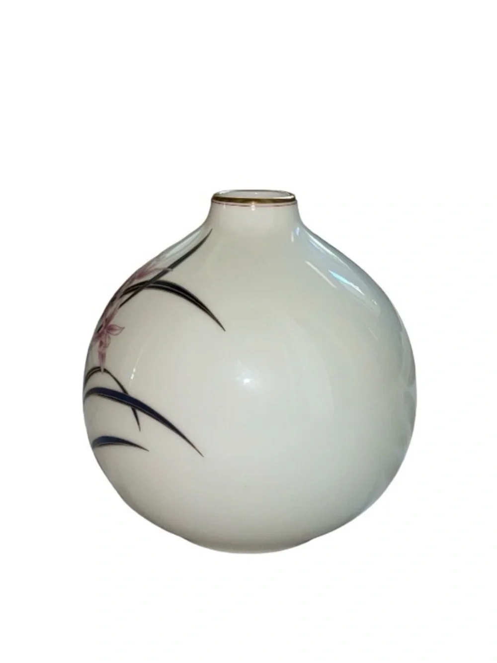 Koransha Spring Orchid Shunran Arita Ware Porcelain Japanese Vase 1989